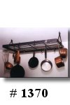 click here for wrought iron hanging pot rack 1370