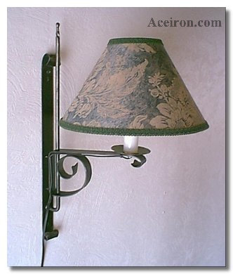 Plug In Light Wrought Iron Wall strap Light 
